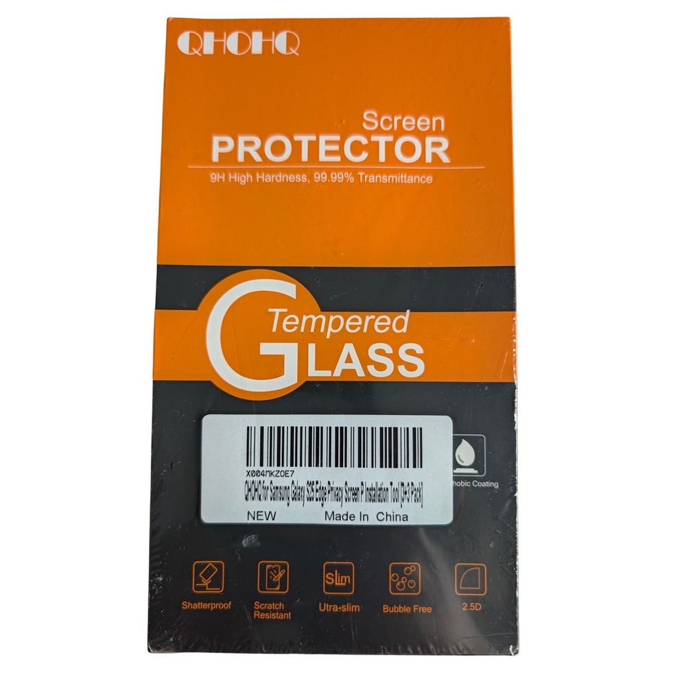 QHOHQ Samsung Galaxy S25 Edge Privacy Screen Protector 3 Pack Tempered Glass 9H+
